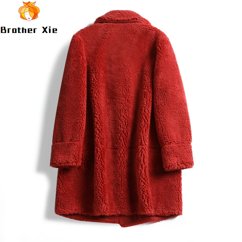 

Brand Woolen Coats 2020 Granular Velvet Overcoat Solid Thick Warm Winter Coats For Women Female Long Korean Wool Red Coat Women