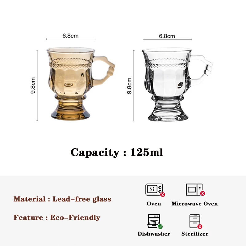 Heat Resistant Thick Glass Cup European Style Teacup Coffee Cup Healthy Drink Mug Tea Mugs coffee cup tea cup coffee mug