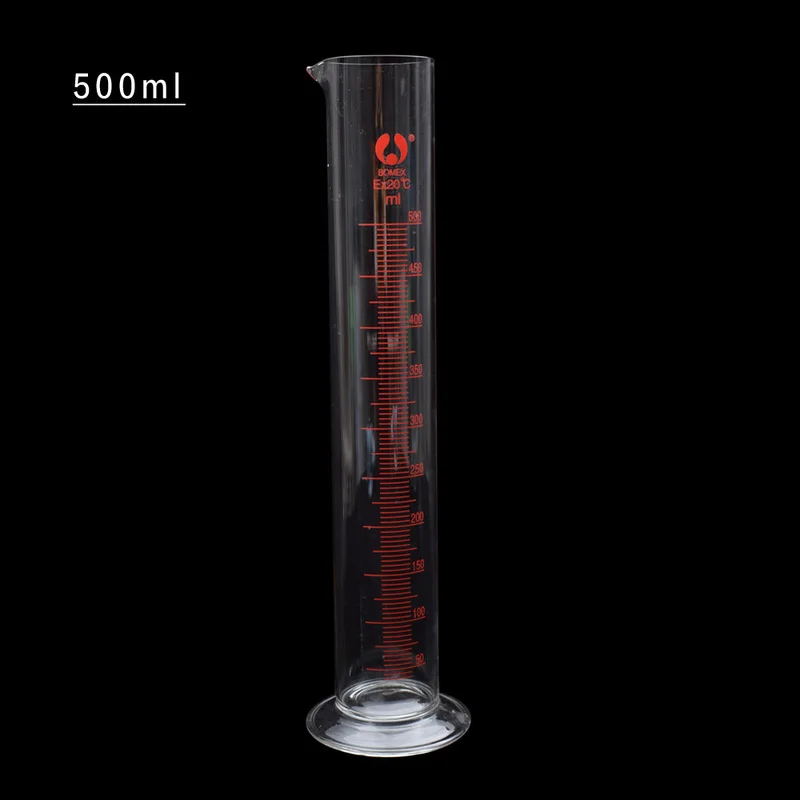 유리 눈금 실린더 스트레이트 측정 컵, 100ml, 250ml, 500ml, 1000ml