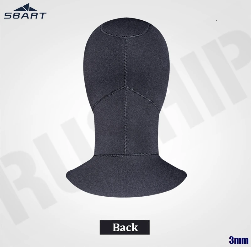 SBART 3mm Neoprene Men Women Scuba Diving Snorkeling Neck Hat Full Face Mask Waterproof Warm Spearfishing Swimming Hood Cap