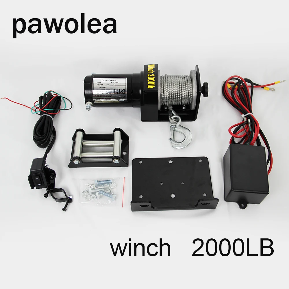 Electric winch 2000lb12v ATV Towing rope used for towing self-service Auto parts products Registrar |