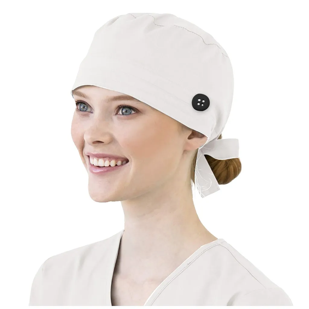Hot Women Fashion High Quality Work Caps Pet Operating Room Hat Patterns Cap Female Long Hair Surgery Nursing Scrubs Cap #T1P