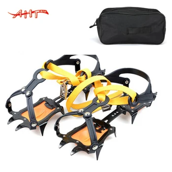 

10 Teeth Crampons Manganese Steel Climbing Gear Snow Ice Anti-Skid Climbing Shoe Grippers Crampon Traction Device Mountaineering