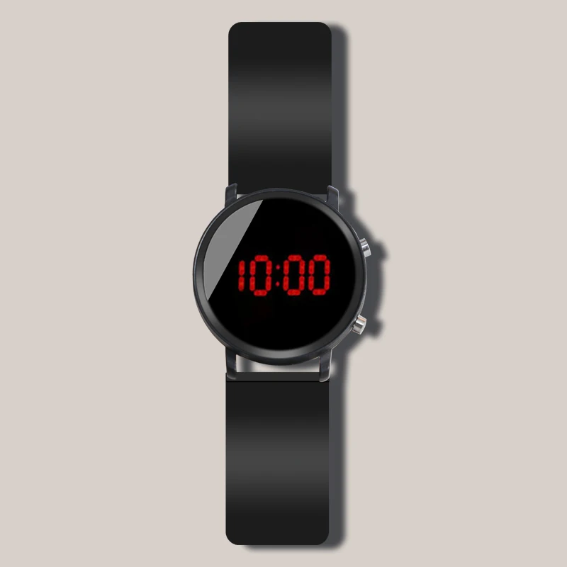 Модные повседневные женские часы светодиодный дисплей часы розовые часы женские наручные часы электронные часы Relogio Feminino спортивные наручные часы - Цвет: Black