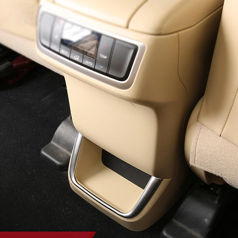Для Toyota Highlander ABS Матовый Автомобильный задний подлокотник коробка для хранения сетчатая крышка отделка молдинг рамка для отделки