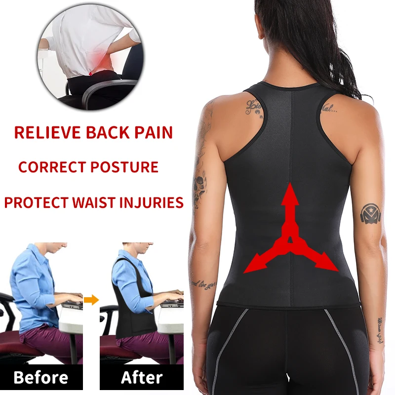 Neoprene Shapewear Sauna Suit Top Vest Adjustable Waist Trainer Slimming Women Weight Loss Adjustable Tummy Shaper Modeling Belt