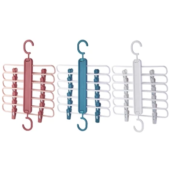 

Multi-layer Drying Rack Magic Hanging Clothes Pant Hanger Rack Multifunction 667B