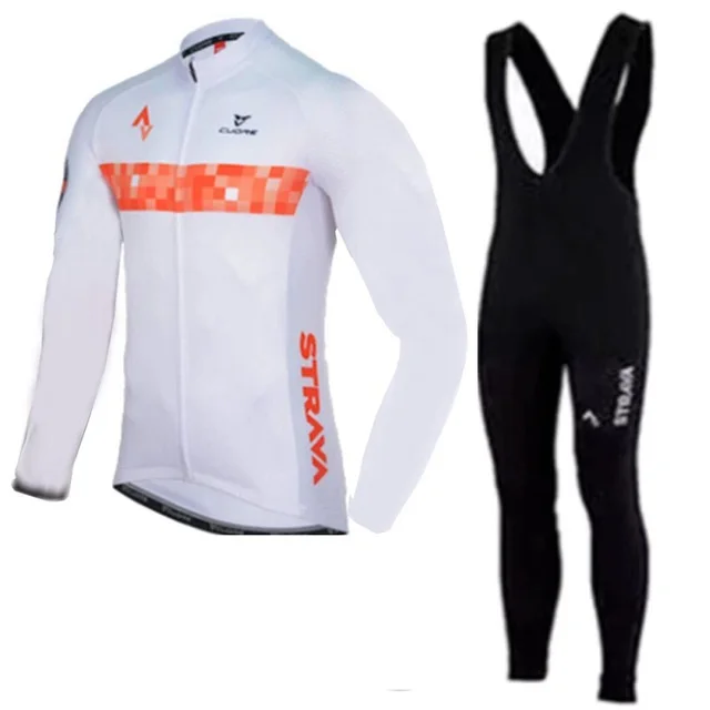 strava длинный рукав Велоспорт Джерси Набор мужская одежда roupa de одежда для велоспорта ciclismo hombre maillot ciclismo Велоспорт go pro - Цвет: C4