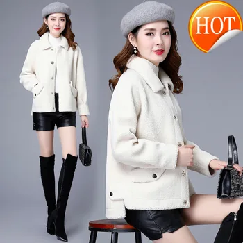 

Fur Coat Faux Female Sheep Shearling Fur Autumn Winter Jacket Women Clothes 2020 Korean Short Coat Chaqueta Mujer MY3448