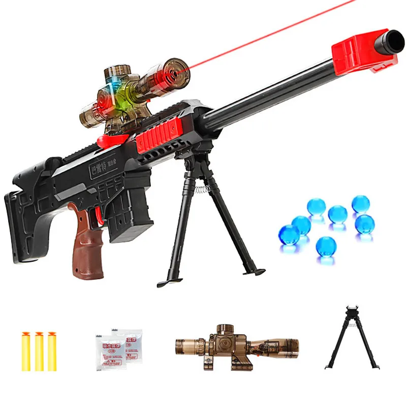 

Infrared Gun Toy For Boys Plastic Sniper Rifle Pistol Crystal Water Bullet Soft Bullet Gun Outdoor Toys Play CS Games Children