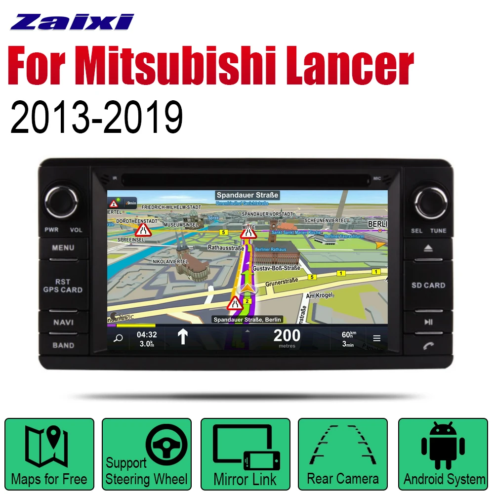 

Android Car Radio Stereo GPS Navigation For Mitsubishi Lancer 2013~2019 Accessories Bluetooth 2din Multimedia Player System
