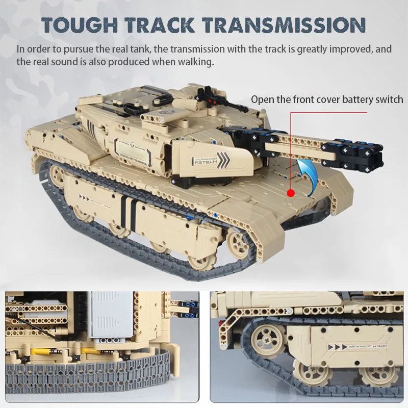 1276 шт. Детский конструктор Technic RC серии M1A2 2 4G|Блочные конструкторы| |