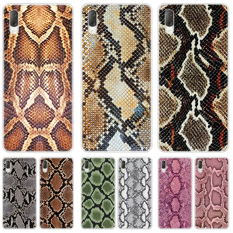 Luxury snakeskin texture print Case For Sony Xperia L1 L2 L3 X XA XA1 XA2 Ultra E5 XZ XZ1 XZ2 Compact XZ3 M4 Aqua Z3 Z5 Premium | Мобильные