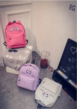 

2020 New Women Cartoon Cat Ear Backpack Super Cute Large Capacity Student Schoolbags
