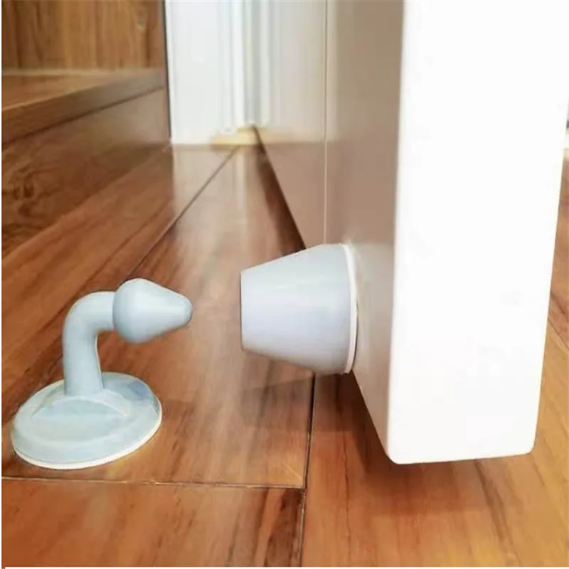 

Silica gel Door Stopper Non Punching Sticker Hidden Door Holder Noiseless Nail-free Door sucking ,damper