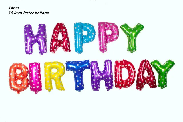 1set 16inch balloon 32 дюйма Радуга шара с цифрой Фольга воздушных шаров в форме единорога День рождения Шелковый бант девочка с днем рождения День рождения обруч-украшение для волос в виде короны - Цвет: 1set 16inch balloon