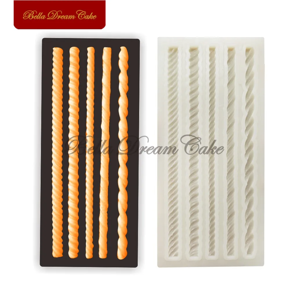 Silicone Molds Rope Bakeware Cake-Moulds Cake-Decorating-Tools Chocolate Fondant Sugarcraft