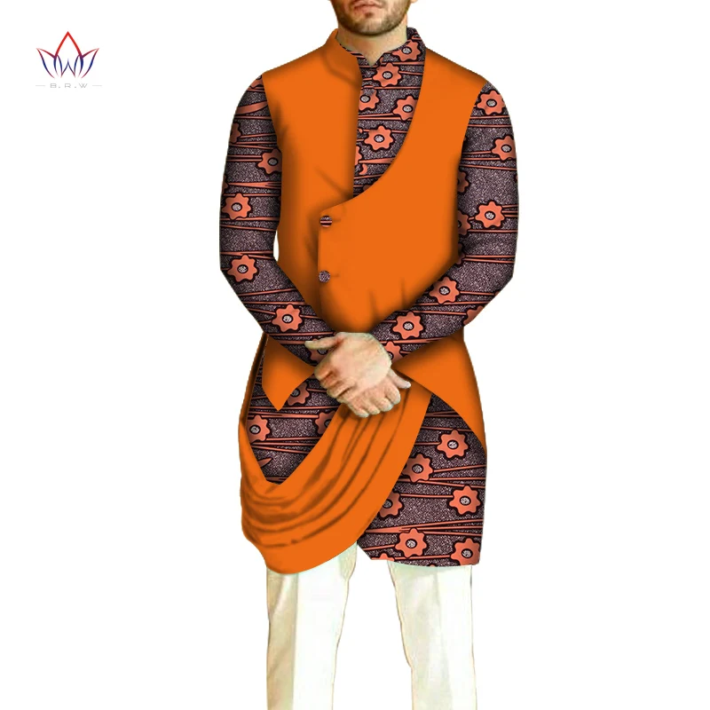 11 African Men Clothes Cotton Dashiki Men Long Sleeve Shirt Top Shirts Bazin Riche Men Shirt Traditional African Men Shirt WYN1016 - Цвет: 11