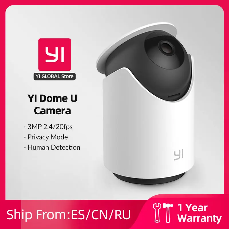 YI Dome U Security Camera 1296P IP Cam Pan & Tilt With Wifi 360° Auto Cruise Home Human & Pet AI Voice Compatibility