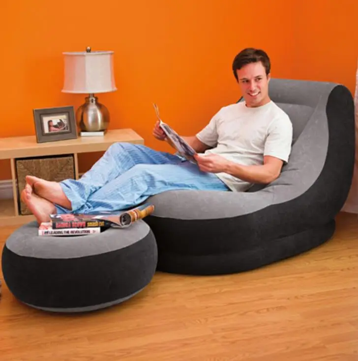 

Intex 68564 Authentic Inflatable Sofa Mattress Lazy Sofa Bed Recliner Beach Chair Outdoor Table and Chair Outdoor Camping Car M
