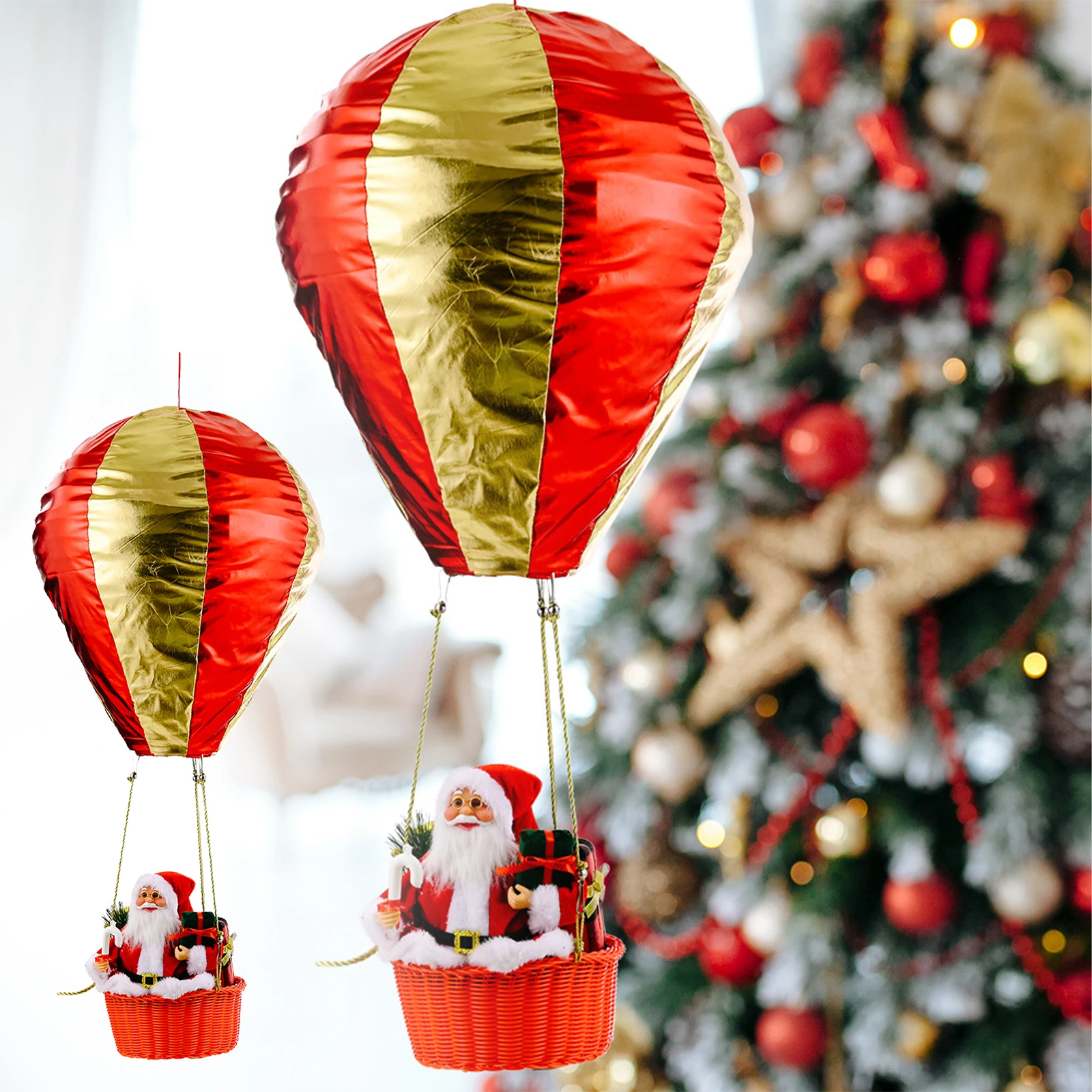 Decoraciones navideñas para Santa Claus, globo de aire adornos de decoración de Navidad para el hogar, centro comercial, decoración para techo de Hotel, 2022|Colgantes y adornos en forma de gota| -