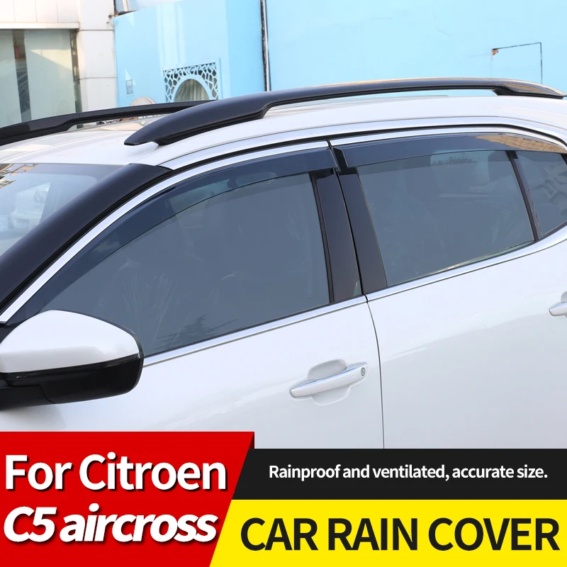 

Rain cover side wind window deflectors visor windshield on the windows accessories For Citroen C5 Aircross2017-2020