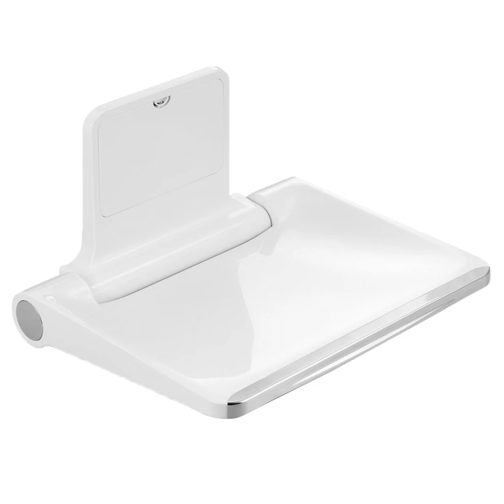 Heavy Duty Durable ABS Wall Mounted Shower Seat Shower Folding Bath Stool Toilet Chair