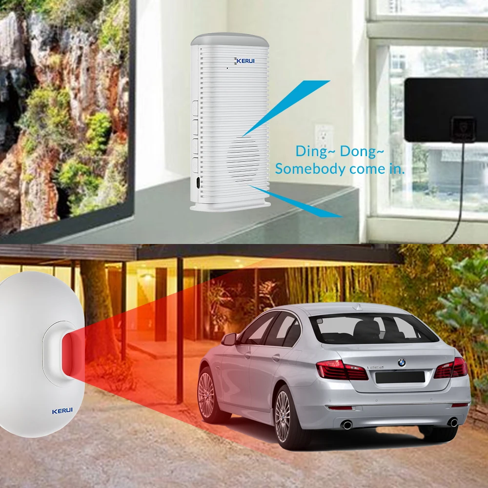 Беспроводная инфракрасная Автомобильная сигнализация KERUI DW9 водонепроницаемая