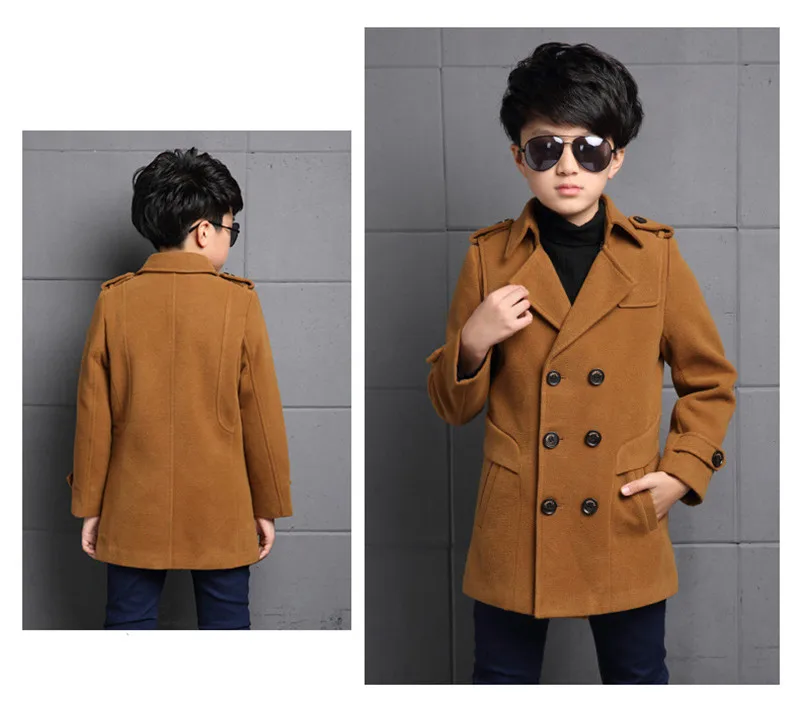 Модная куртка для мальчиков, пальто длинное нейлоновое пальто джентльмена, куртка для мальчиков от 4 до 14 лет, детское зимнее плотное пальто, верхняя одежда
