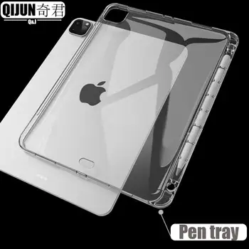 

Tablet case for Apple ipad Pro 11" 12.9" 2020 2018 Pen tray soft shell TPU cover Transparent protection bag Drop resistance capa