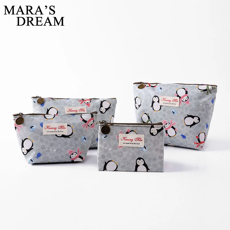 Mara's Dream водонепроницаемые дорожные сумки с рисунком пингвина из мультфильма, косметичка из Оксфорда, Пеналы, косметичка
