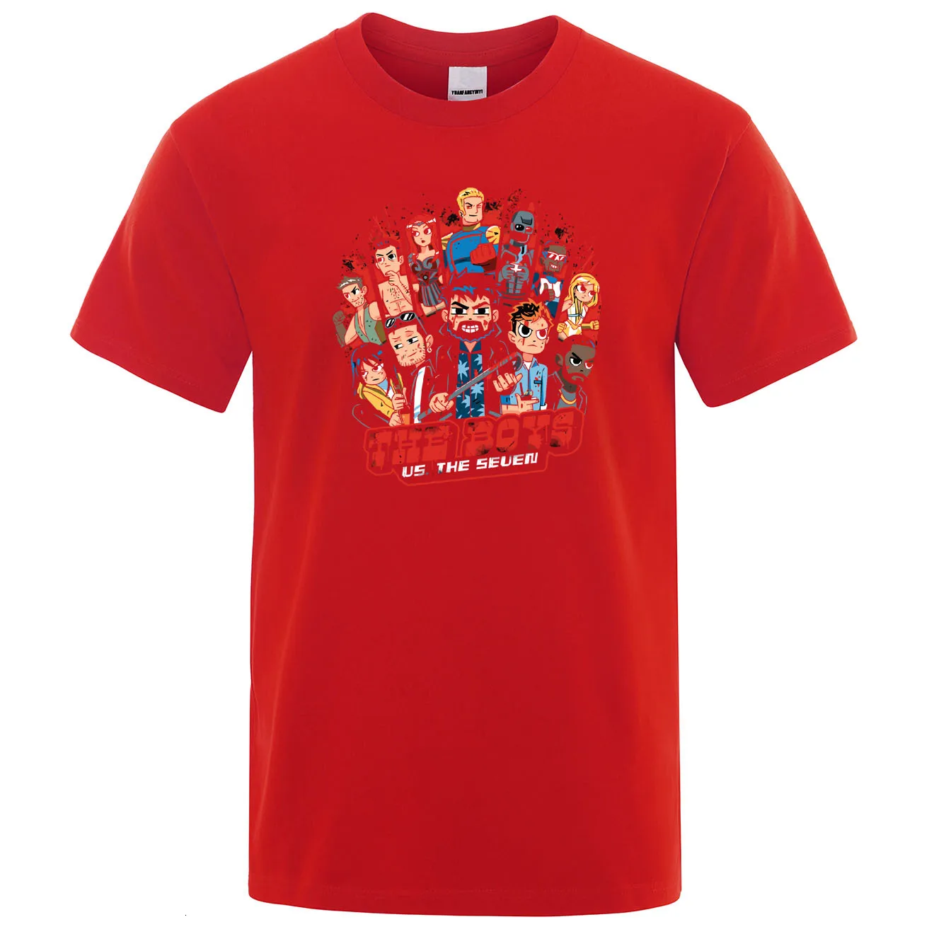 red 6 Midnite/футболка для мальчиков с изображением героев мультфильма «звездная звезда» футболка Homelander The Seven Повседневная Уличная одежда с круглым вырезом, летняя хлопчатобумажная футболка - Цвет: red 6