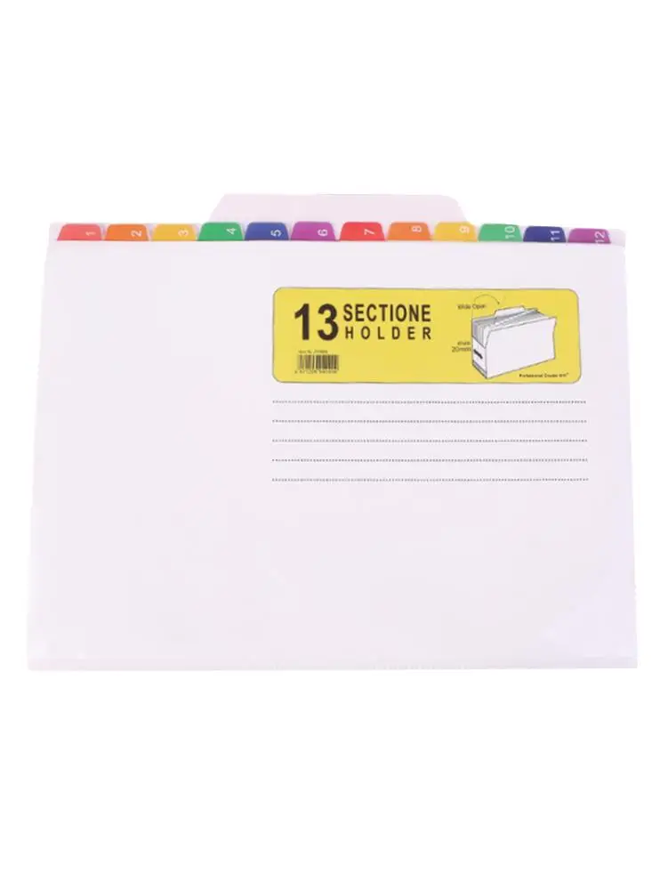 New File Folder 7 Pockets Innovative Practical Waterproof Colorful File Organizer For Exam Office School Supplies
