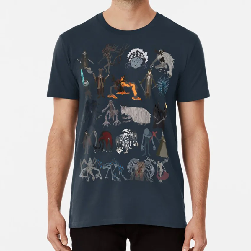

Bloodborne bosses T shirt bloodborne bosses git gud moon presence micolash ludwig orphan of kos vicar amelia