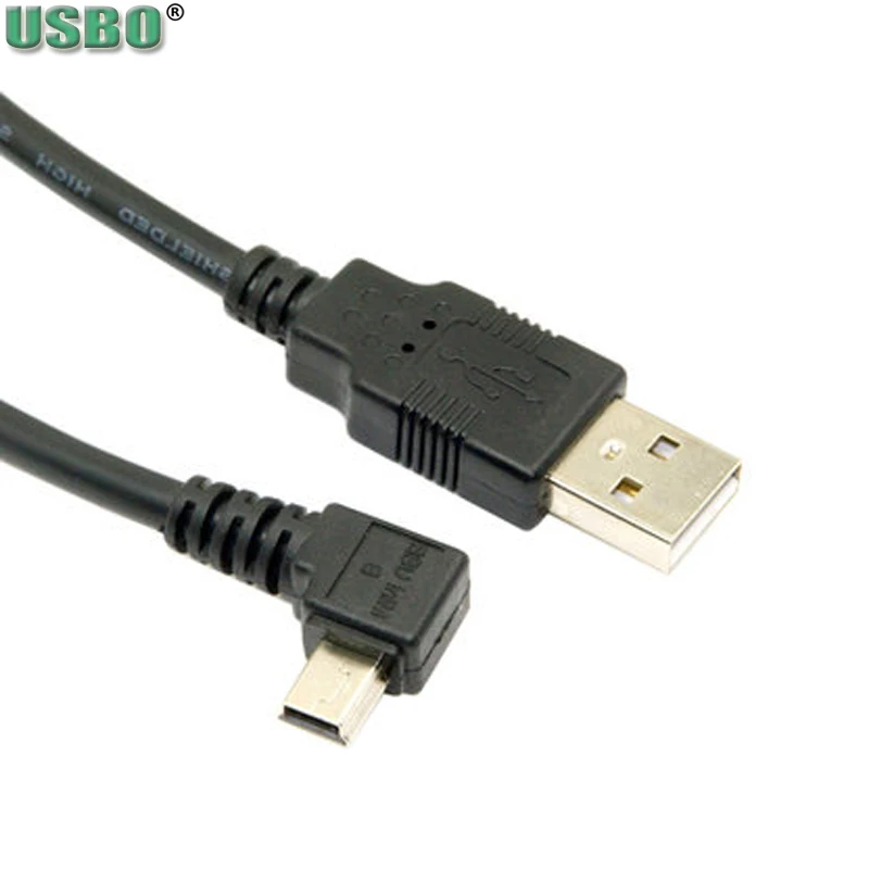 0,5 м 1,5 м локоть 90 градусов мужской USB2.0 к мини USB 5P УДЛИНИТЕЛЬ силового кабеля жесткий диск мобильного телефона для зарядного устройства дата-кабеля