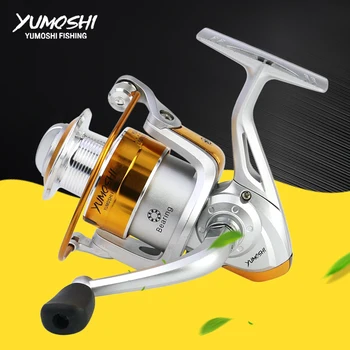 

Cheap Carp Spinning Fishing Reel 12BB Metal Spool Plastic Body Rubber Reel Handle Fishing Wheel