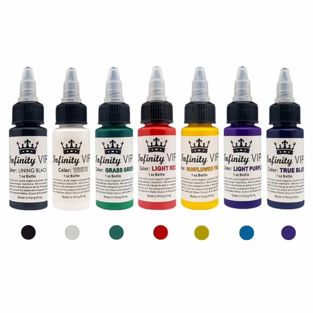 Dynamic Black7 Pcs Igment Body Painting 1oz чернила татуировки профессиональная подкладка пигмент Красочные 230 мл татуировки и боди-арт 30ml