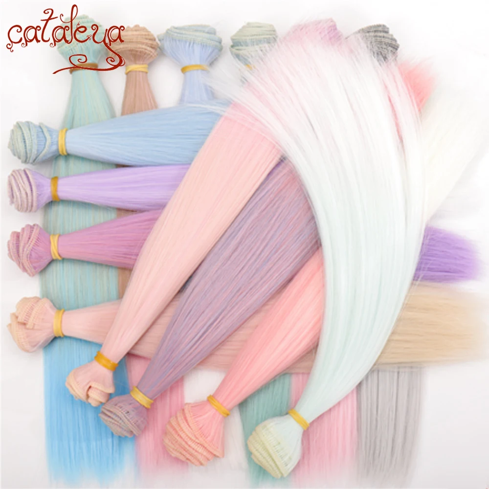 Gradually-Color Wig Doll Bjd Cataleya Hair-Weaving And 1pcs 15cm--100cm DIY High-Temperature-Fiber