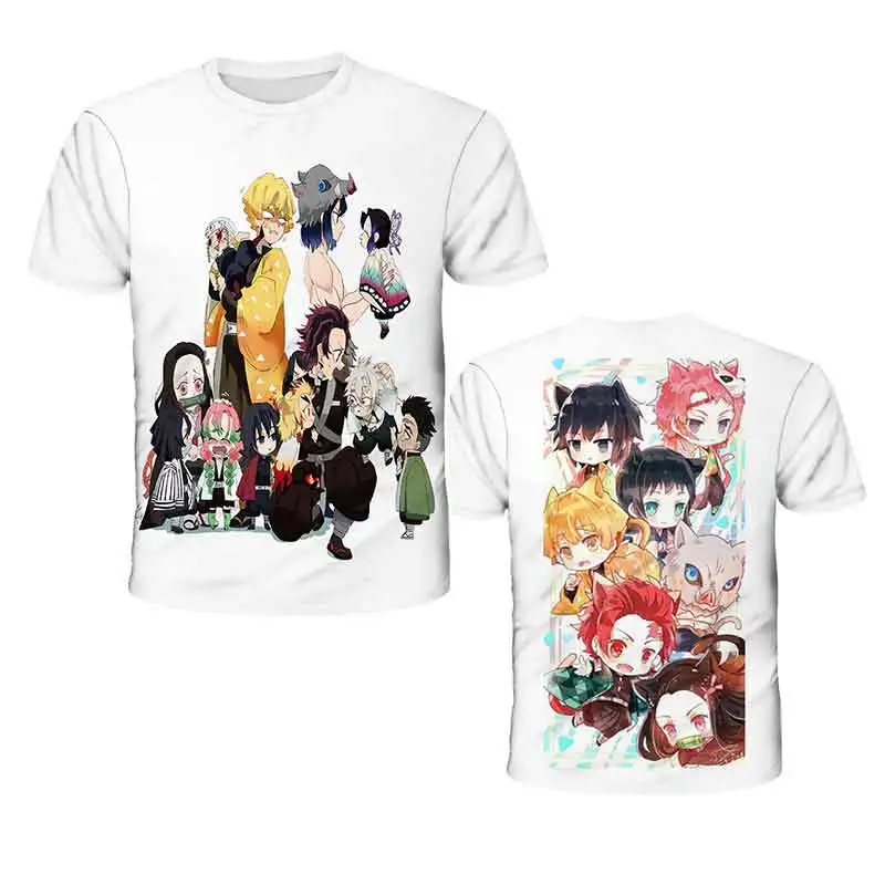 Anime T Shirt Demon Slayer Kimetsu no Yaiba Cosplay T Shirt Kids Girls Children Kamado Tanjirou Nezuko sword Tee Shirt Cool Tees