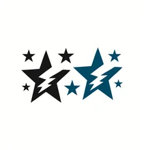Blue Black Five-pointed Star Waterproof Temporary Tattoo Sticker Wrist Leg Fake Tattoo Water Transfer Sticker Men Women