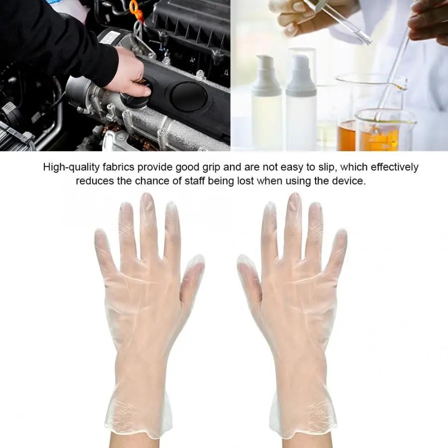Handschoenen 50 пар из 9 дюймов прозрачные одноразовые медицинские перчатки ПВХ без порошка рабочие перчатки размер/М/Л