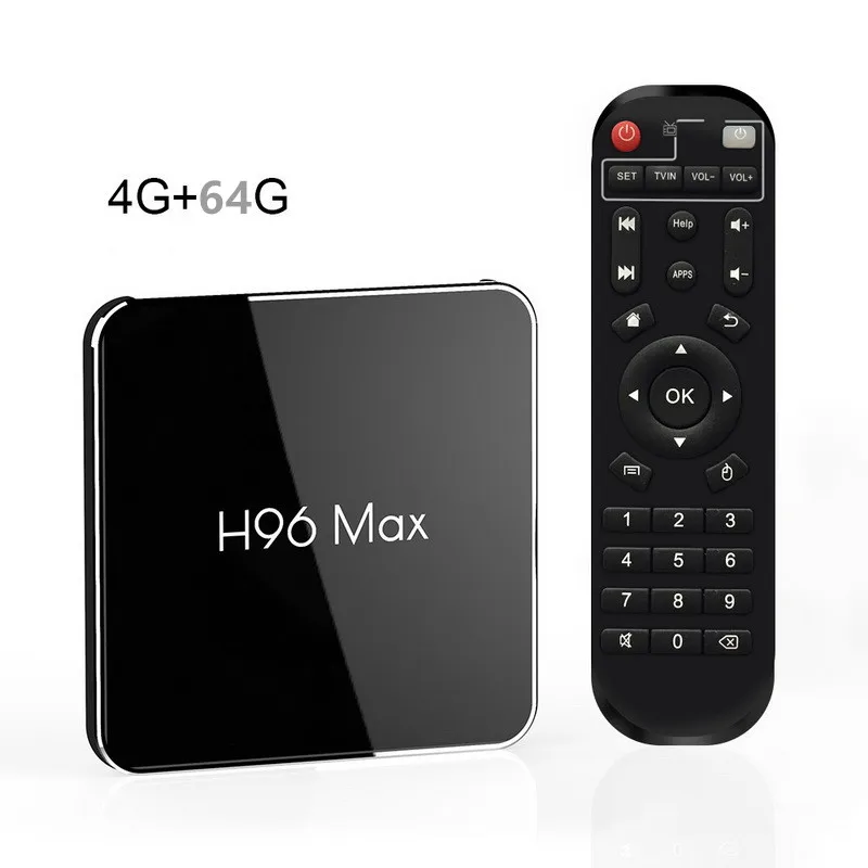 H96 MAX X2 ТВ приставка Android 8,1 четырехъядерный процессор 4 ГБ 32 ГБ 64 Гб 2,4G& 5 ГГц Wifi BT H.265 4K ТВ приставка Смарт ТВ приставка H96Max - Цвет: 4G 64G Normal remote