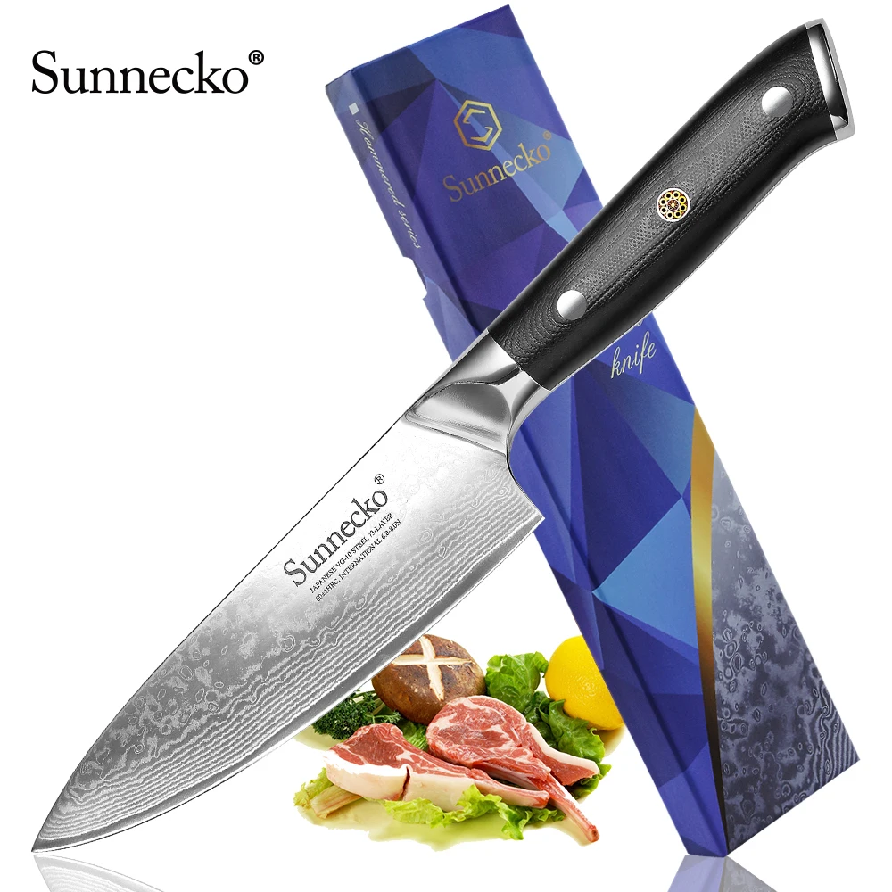 Sunnecko 6 5 &quotшеф повара из дамасской стали Ножи японский VG10 Сталь Core лезвие
