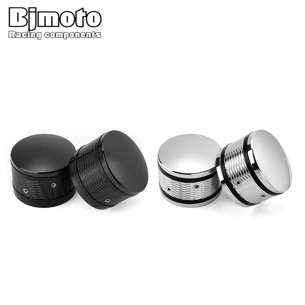 

Pair Diamond pattern Moto Front Axle Cap CNC Nut Cover for Harley Davidson Heritage Softail Road Glides/Kings Street Glides