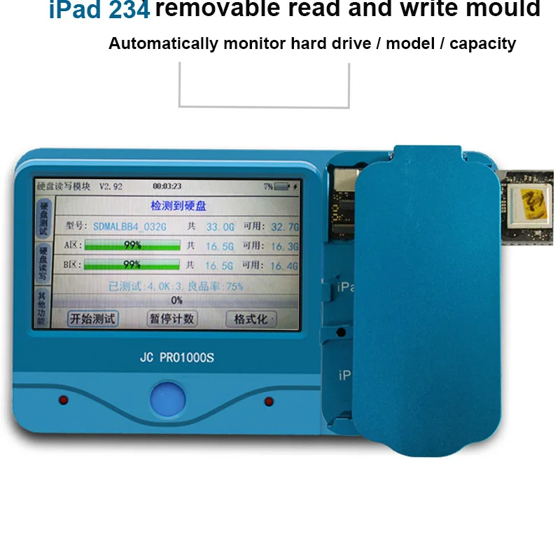 Программатор NAND без удаления JC PRO1000S инструмент для чтения SN iPad 2 3 4 5 6 Air 1 iCloud