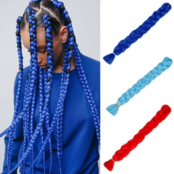 

Synthetic Braiding Hair Extension 82'' 165g Hair Braids Black Long Jumbo Braid Crochet Xpression Braiding Hair Kanekalon