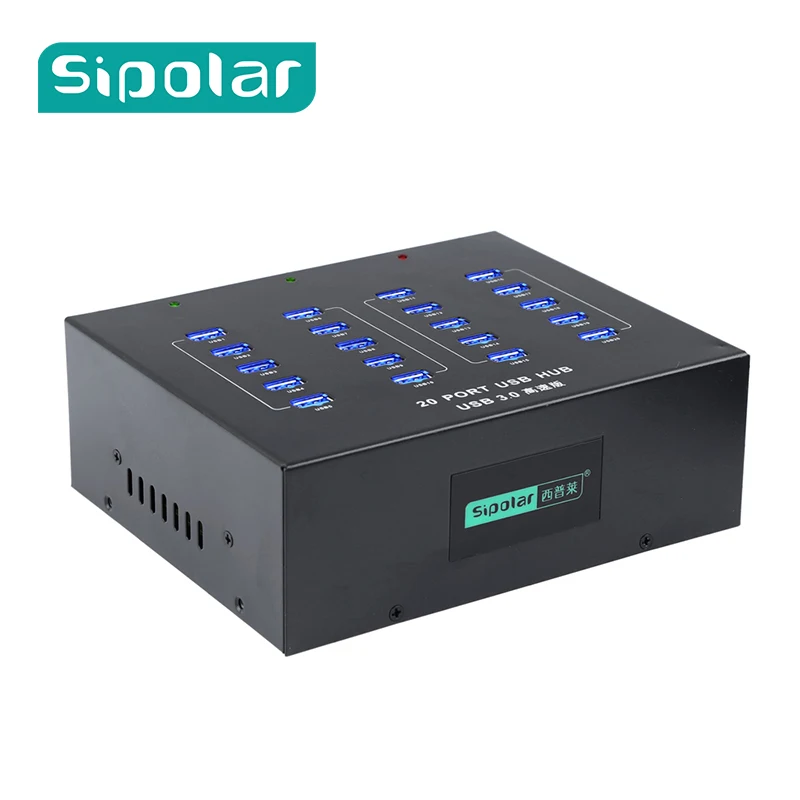 Sipolar 20 портовый металлический промышленный 100 240 в 110 Вт Высокоскоростной USB