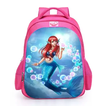 

New Little Mermaid Ariel Backpack Princess Kids School Bag Fairy Tale Schoolbag Book Bags for Teen Girls mochila Bolsa