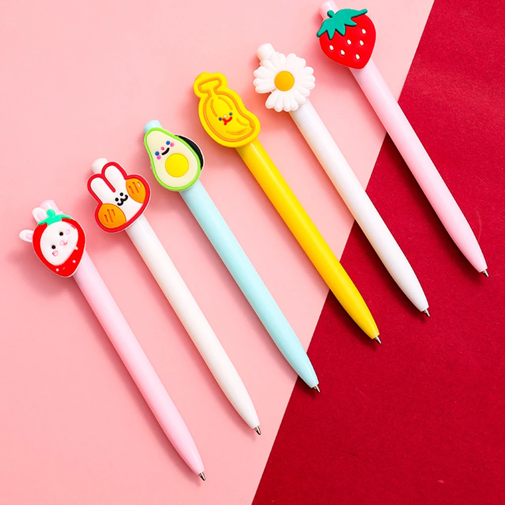 

1 Pcs Creative Gel Pen 0.5mm Black Blue Ink Kawaii Student Writing Pens Cute Girl Gift Stationery School Office Supply