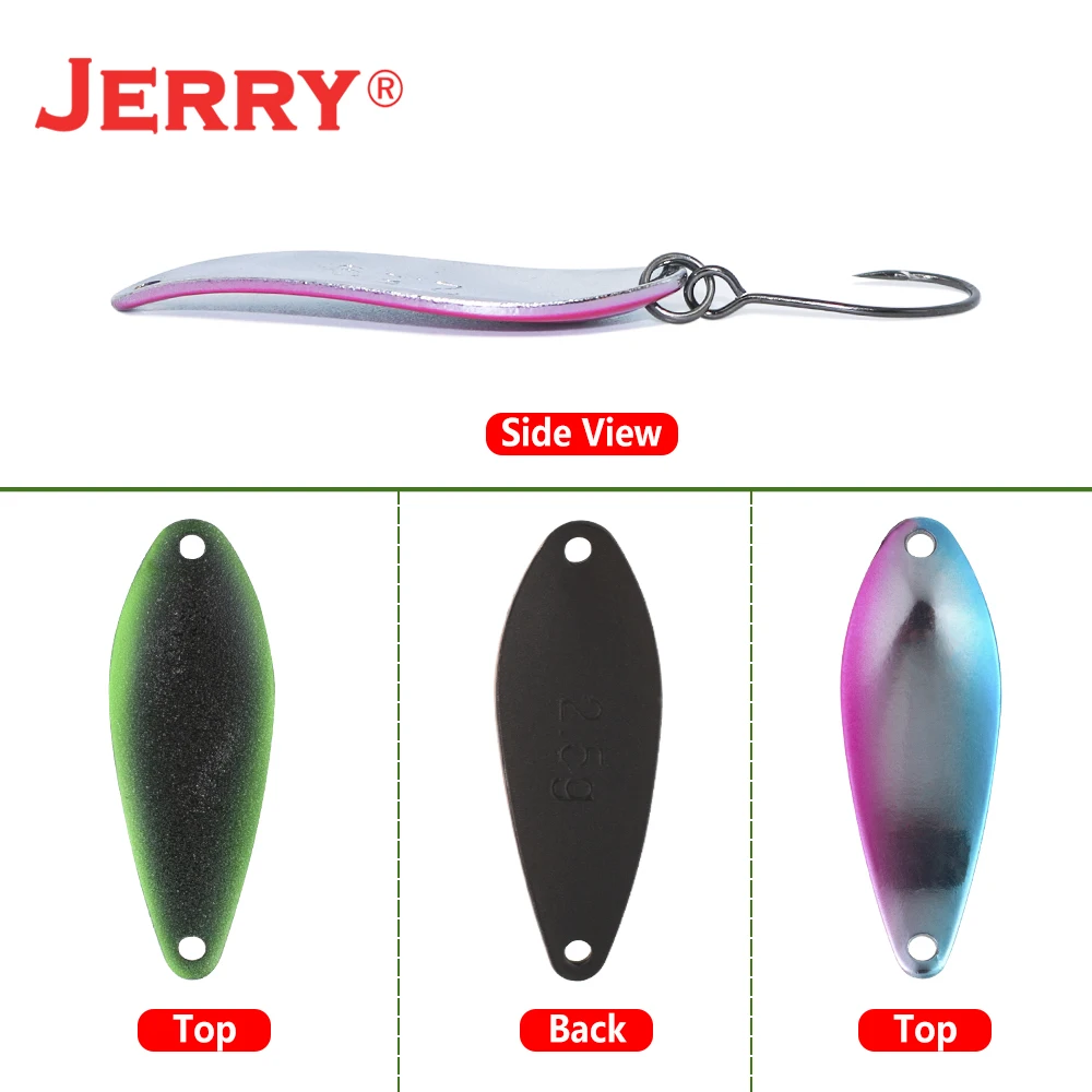 Jerry 1 шт., латунные рыболовные ложки pesca, яркие цвета, высокое качество, безделушки, форель, ложка, рыболовные приманки